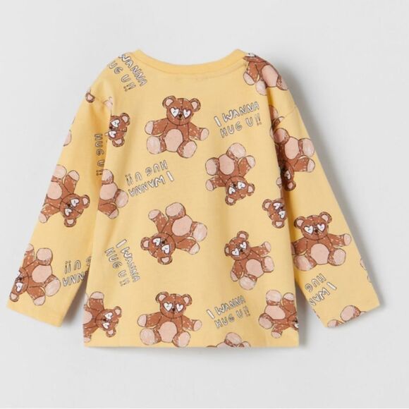 ZARA Kids | Yellow | I WANNA HUG T-SHIRT - Picture 2 of 5